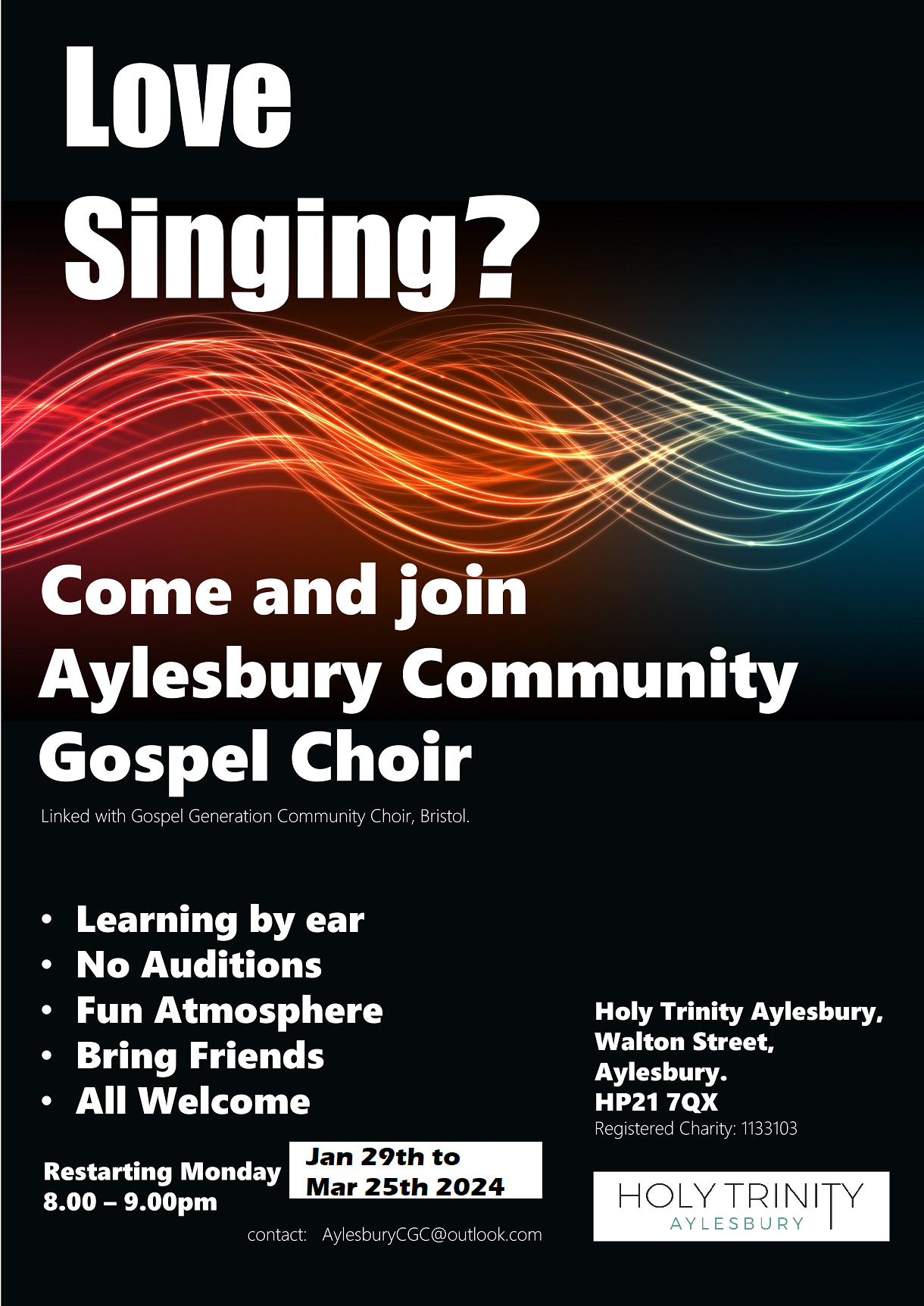 Relaunch Details Aylesbury Community Gospel Choir in 2024